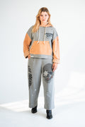 Organic City Cropped Hoodie – Coconut Charcoal & Red Clay