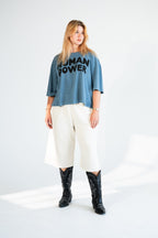 Broad Beach Tee — boxy hemp and organic cotton t-shirt naturally dyed with indigo