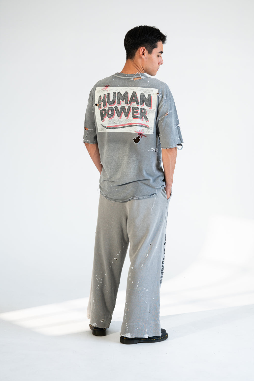 Super Vintage Cholo Sweatpants, Hemp & Organic Cotton, Coconut Charcoal, alternate product view 3
