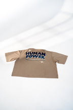 Naturally dyed cropped hemp t-shirt, made to order in small batches