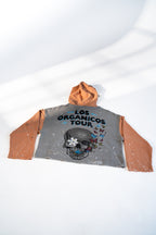 Hand-painted details and glass stones on Super Vintage hemp hoodie