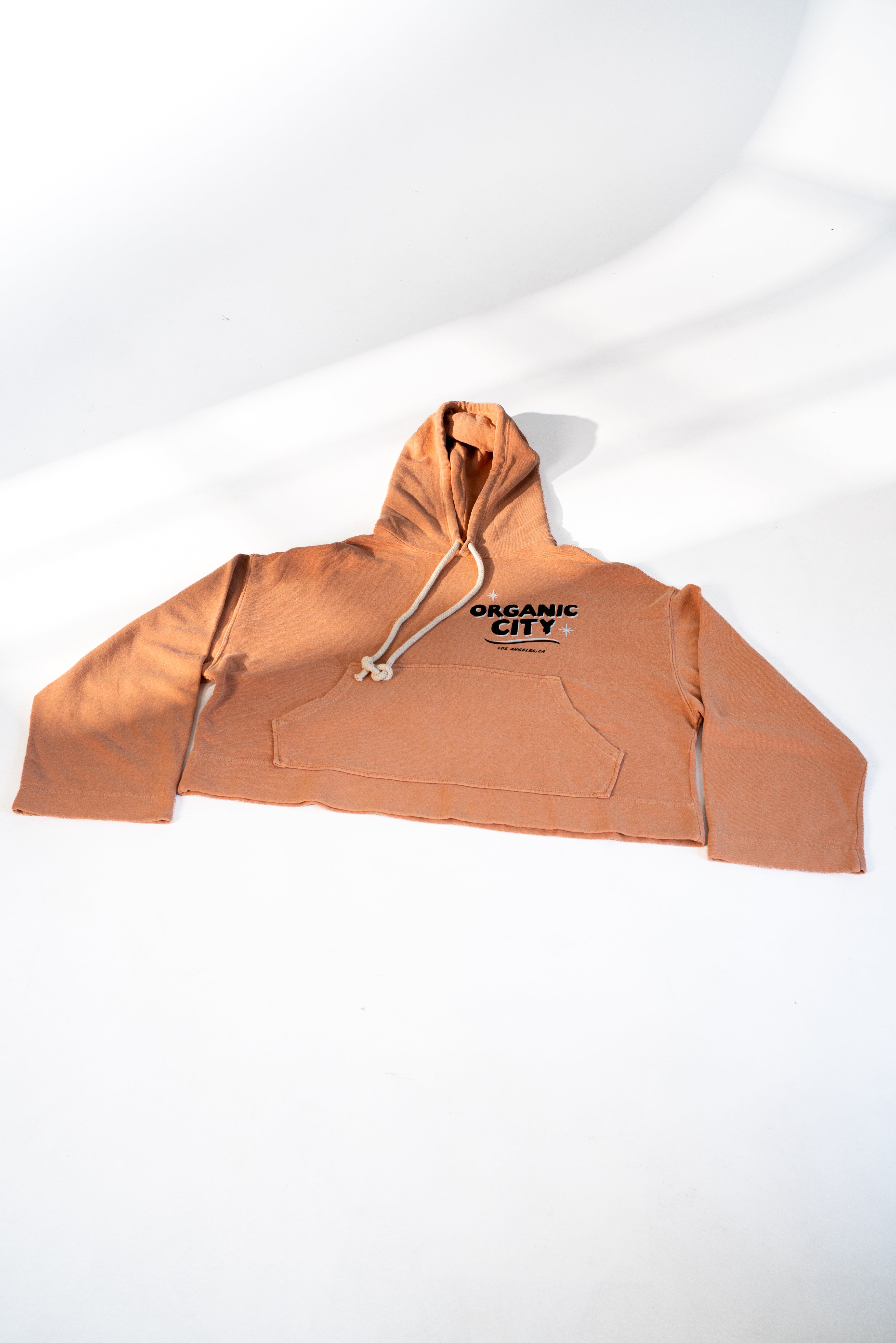 Organic City Cropped Hoodie – Red Clay